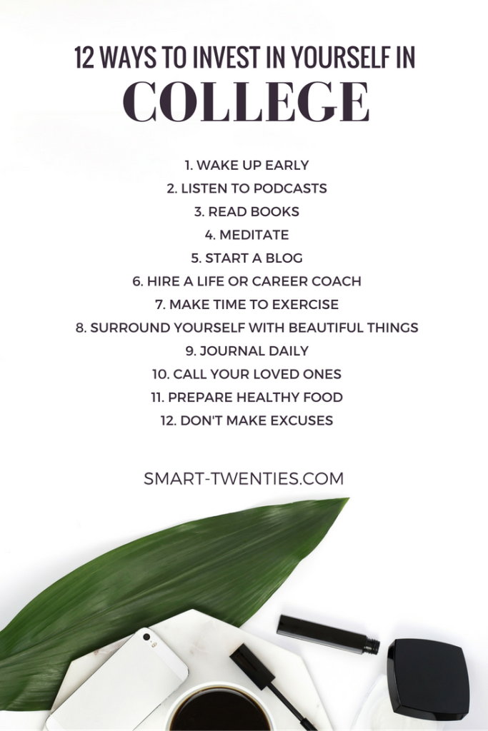 Find out how college students can invest in themselves, plus personal development tips and life advice too! A must-read if you're in college!
