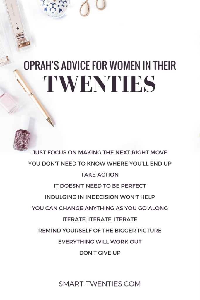 Looking for career advice in your twenties? Here's the best life advice for twenty-somethings from Oprah Winfrey. This is a must-read if you're a millennial and have no idea what to do with your life. Pin to save!