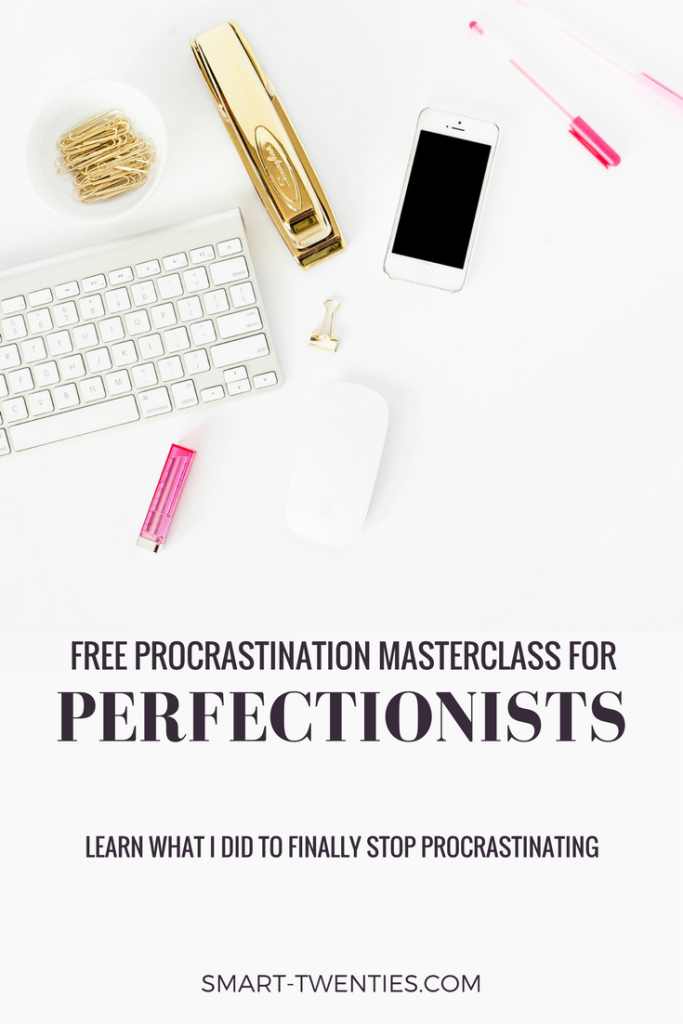 Save your seat at the free procrastination masterclass to get tips and advice to finally stop procrastinating! This masterclass is a must for perfectionist college students and millennials!